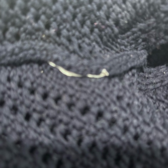 VINCE Sz M Open Knit Vest Tunic Hem Slit Scoop Neck Long Line No Fabricc Tag - Picture 8 of 8